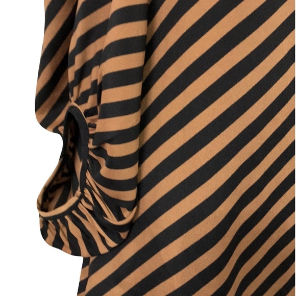 KARLIE Stripped Brown Dress - Picture 7 of 12